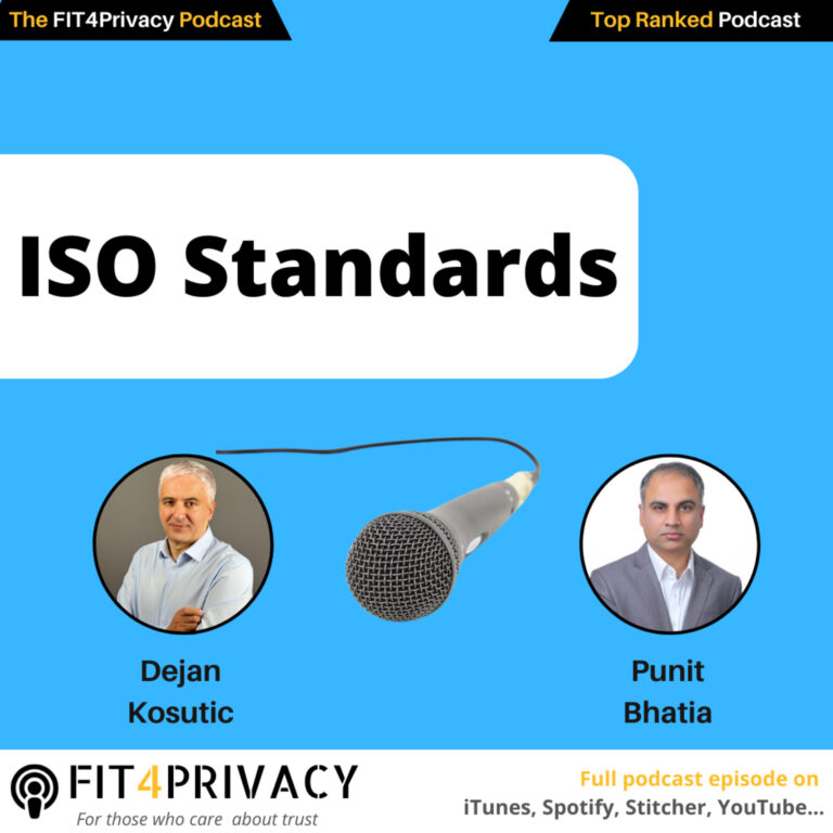 ISO Standards with Dejan Kosutic and Punit Bhatia in the FIT4PRIVACY Podcast E138 S06